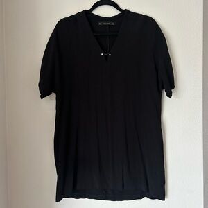 Zara Black Shirt Dress Size Small